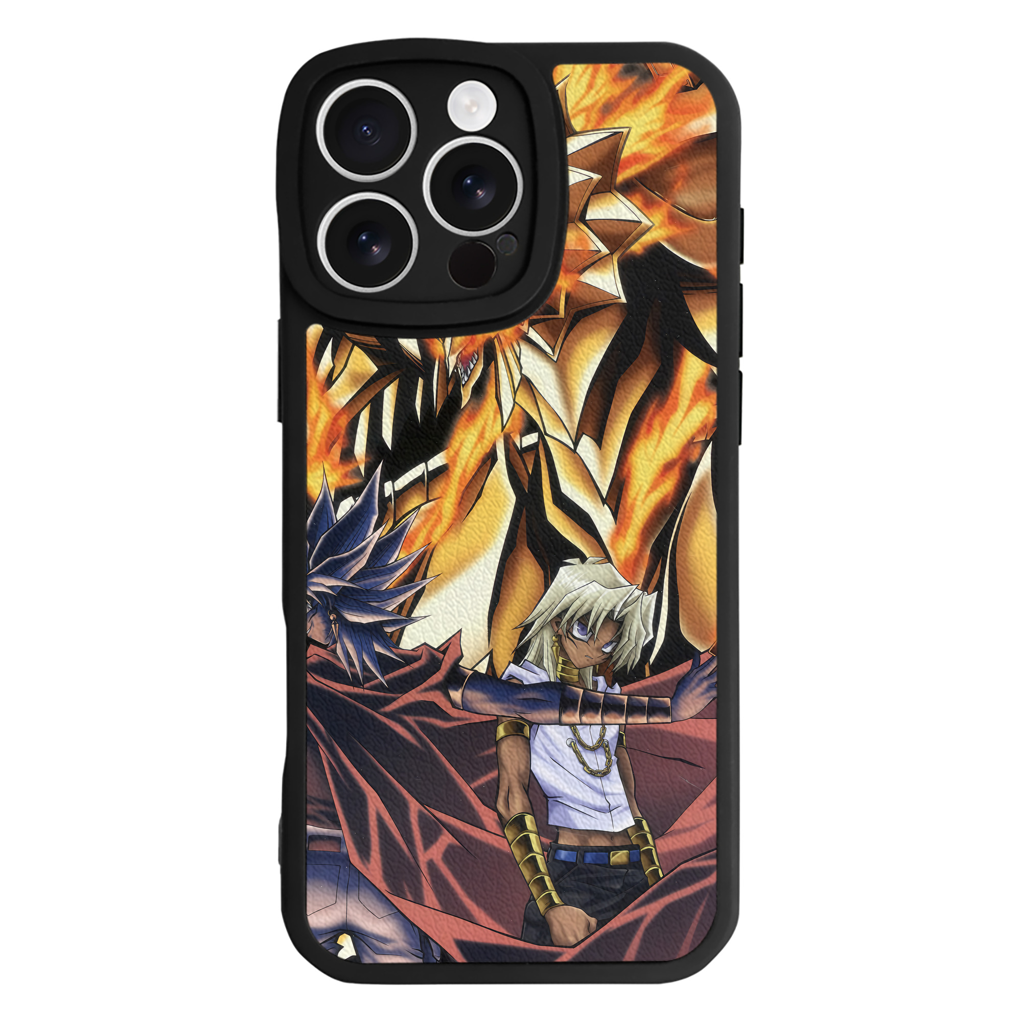 （画像用） 遊☆戯☆王 Yu-Gi-Oh! 【iPhone 16シリーズ対応】シリコンスマホケース（レザー調） 材質：シリコン